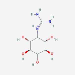 molecular formula C7H16N3O5+ B1264643 1-胍基-1-脱氧-赤藓糖醇-肌醇(1+) 