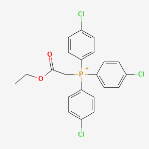 molecular formula C22H19Cl3O2P+ B12646456 Ethyl (tris(4-chlorophenyl)phosphoranyl)acetate CAS No. 15676-97-8