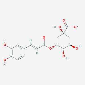 molecular formula C16H17O9- B1264647 trans-5-O-caffeoyl-D-quinate 