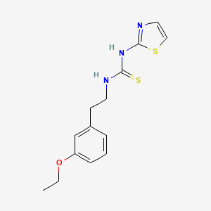 molecular formula C14H17N3OS2 B12646530 Thiourea, N-(2-(3-ethoxyphenyl)ethyl)-N'-2-thiazolyl- CAS No. 149488-31-3