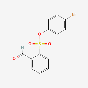 molecular formula C13H9BrO4S B12646552 4-Bromophenyl 2-formylbenzenesulfonate CAS No. 106939-92-8