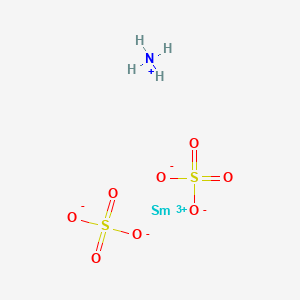 molecular formula H4NO8S2Sm B12646563 Ammonium samarium(3+) disulphate CAS No. 21995-29-9