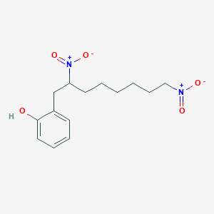 molecular formula C14H20N2O5 B12646587 2-(2,8-Dinitrooctyl)phenol CAS No. 63149-81-5