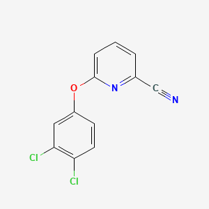 molecular formula C12H6Cl2N2O B12646614 2-Pyridinecarbonitrile, 6-(3,4-dichlorophenoxy)- CAS No. 99902-95-1