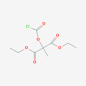 molecular formula C9H13ClO6 B12646681 Diethyl (chlorocarbonyloxy)methylmalonate CAS No. 84209-30-3