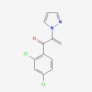 molecular formula C12H8Cl2N2O B12646755 2-Propen-1-one, 1-(2,4-dichlorophenyl)-2-(1H-pyrazol-1-yl)- CAS No. 104941-07-3