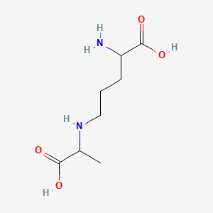 molecular formula C8H16N2O4 B1264677 2-Amino-5-(1-carboxyethylamino)pentanoic acid 
