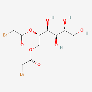 molecular formula C10H16Br2O8 B12646783 D-Glucitol 1,2-bis(bromoacetate) CAS No. 94199-90-3