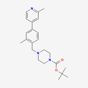 molecular formula C23H31N3O2 B12646785 Tert-butyl 4-[[2-methyl-4-(2-methylpyridin-4-yl)phenyl]methyl]piperazine-1-carboxylate 