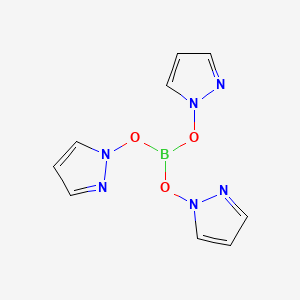 molecular formula C9H9BN6O3 B1264679 Tri(1H-pyrazole-1-yl) borate 