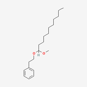 molecular formula C20H34O2 B12646878 (2-((1-Methoxyundecyl)oxy)ethyl)benzene CAS No. 94291-85-7