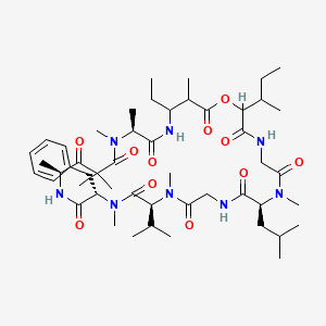 (8S,14S,17S,20S,25S)-17-benzyl-2-butan-2-yl-28-ethyl-7,13,16,20,22,22,24,25,29-nonamethyl-8-(2-methylpropyl)-14-propan-2-yl-1-oxa-4,7,10,13,16,19,24,27-octazacyclotriacontane-3,6,9,12,15,18,21,23,26,30-decone