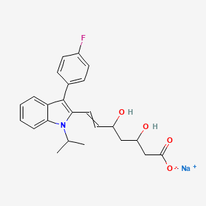 molecular formula C24H25FNNaO4 B1264711 (+)-(3R,5S)-XU 62-320 (free acid) 