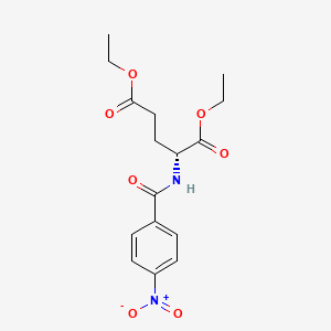 molecular formula C16H20N2O7 B12647135 Diethyl N-(4-nitrobenzoyl)-D-glutamate CAS No. 94232-68-5