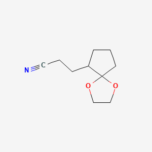 1,4-Dioxaspiro(4.4)nonane-6-propiononitrile