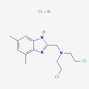 molecular formula C14H20Cl3N3 B1264724 Benzimidazole,6(or 5,7)-dimethyl-, hydrochloride 