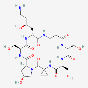 molecular formula C27H44N8O12 B1264728 serinocyclin A 