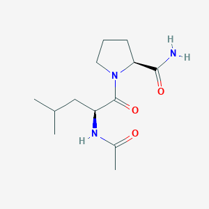 molecular formula C13H23N3O3 B126473 N-Acetylleucylprolinamide CAS No. 142179-09-7