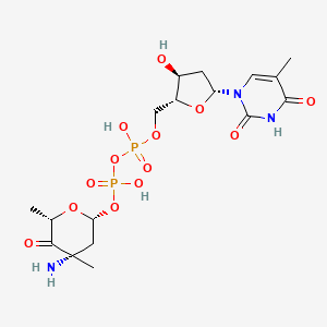 molecular formula C17H27N3O13P2 B1264736 dTDP-L-4-oxovancosamine 