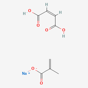molecular formula C8H9NaO6 B1264750 sodium;(Z)-but-2-enedioic acid;2-methylprop-2-enoate 