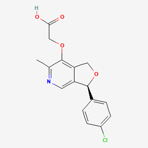 2-[[(3S)-3-(4-chlorophenyl)-6-methyl-1,3-dihydrofuro[3,4-c]pyridin-7-yl]oxy]acetic acid