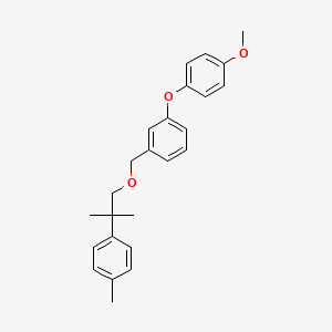 molecular formula C25H28O3 B12647622 1-(4-Methoxyphenoxy)-3-((2-(4-methylphenyl)-2-methylpropoxy)methyl)benzene CAS No. 80843-96-5