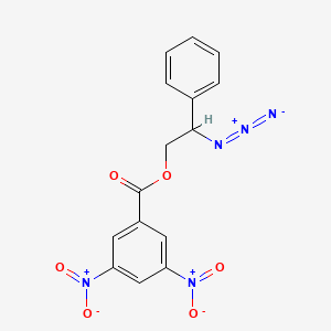 molecular formula C15H11N5O6 B12647878 (2-Azido-2-phenylethyl) 3,5-dinitrobenzoate CAS No. 6335-16-6