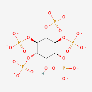 molecular formula C6H7O21P5-10 B1264788 1L-myo-inositol 1,2,3,4,6-pentakisphosphate(10-) 