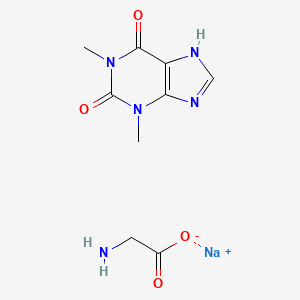 molecular formula C9H12N5NaO4 B1264794 Theophylline sodium glycinate CAS No. 8000-10-0