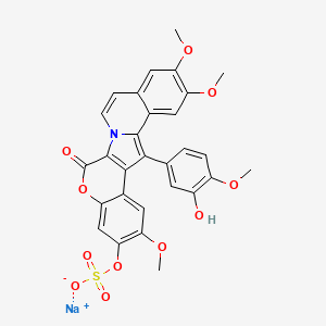 molecular formula C29H22NNaO11S B1264812 Lamellarin alpha 20-sulfate 