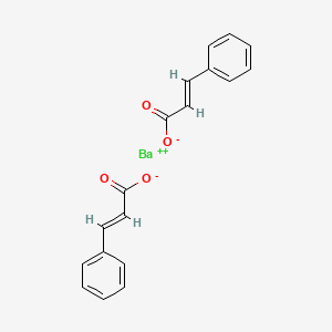 molecular formula C18H14BaO4 B12648128 Barium cinnamate CAS No. 23588-87-6