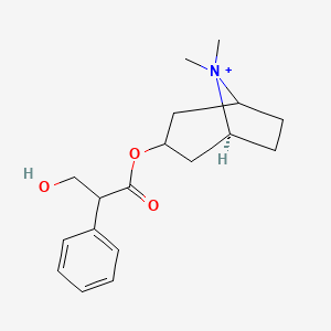 3-hydroxy-2-phenylpropanoic acid [(5S)-8,8-dimethyl-8-azoniabicyclo[3.2.1]octan-3-yl] ester