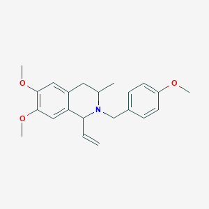 molecular formula C22H27NO3 B1264836 1-乙烯基-6,7-二甲氧基-2-[(4-甲氧基苯基)甲基]-3-甲基-3,4-二氢-1H-异喹啉 
