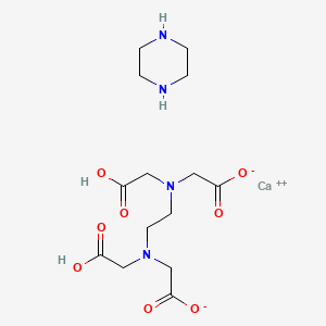 molecular formula C14H24CaN4O8 B1264845 Piperazine calcium edetate 