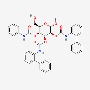 N-phenylcarbamic acid [(2R,3R,4S,5S,6S)-2-(hydroxymethyl)-6-methoxy-4,5-bis[oxo-(2-phenylanilino)methoxy]-3-oxanyl] ester