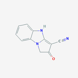 molecular formula C11H7N3O B126485 2-Oxo-1,4-dihydropyrrolo[1,2-a]benzimidazole-3-carbonitrile CAS No. 150016-28-7