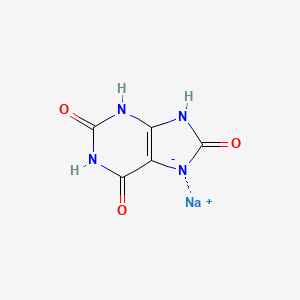 molecular formula C5H3N4NaO3 B1264861 1H-Purine-2,6,8(3H)-trione, 7,9-dihydro-, sodium salt CAS No. 18276-12-5