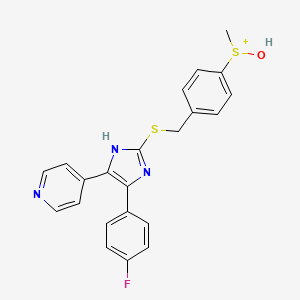 [4-[[[4-(4-fluorophenyl)-5-pyridin-4-yl-1H-imidazol-2-yl]thio]methyl]phenyl]-hydroxy-methylsulfonium