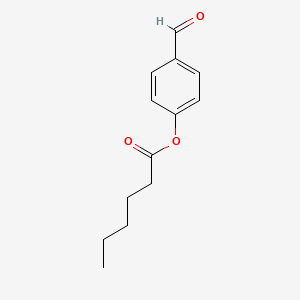 Hexanoic acid, 4-formylphenyl ester