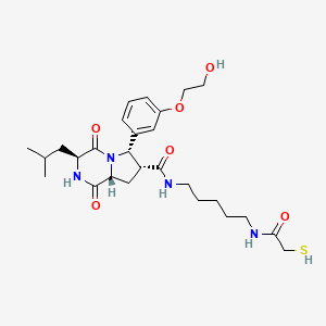 (3S,6S,7R,8aR)-6-[3-(2-hydroxyethoxy)phenyl]-N-[5-[(2-mercapto-1-oxoethyl)amino]pentyl]-3-(2-methylpropyl)-1,4-dioxo-2,3,6,7,8,8a-hexahydropyrrolo[1,2-a]pyrazine-7-carboxamide