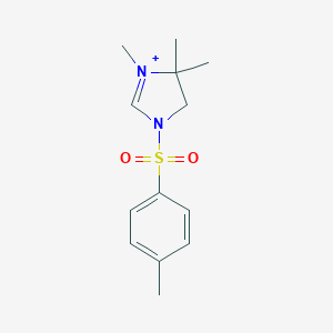 B126489 1H-Imidazolium, 4,5-dihydro-3,4,4-trimethyl-1-((4-methylphenyl)sulfonyl)- CAS No. 140703-19-1