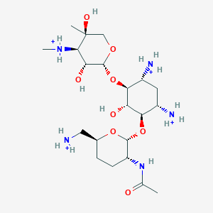 molecular formula C21H45N5O8+4 B1264906 N(2')-acetylgentamycin C1a(4+) 