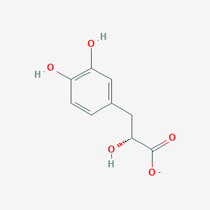 molecular formula C9H9O5- B1264908 (2R)-3-(3,4-dihydroxyphenyl)lactate 