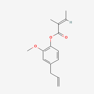 molecular formula C15H18O3 B12649209 4-Allyl-2-methoxyphenyl 2-methyl-2-butenoate CAS No. 84812-70-4