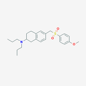 molecular formula C24H33NO3S B1264923 6-((4-methoxyphenylsulfonyl)methyl)-N,N-dipropyl-1,2,3,4-tetrahydronaphthalen-2-amine 