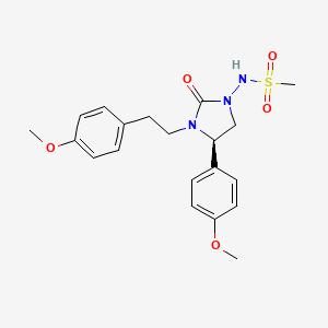 molecular formula C20H25N3O5S B1264926 (R)-1-(Methylsulfonylamino)-3-[2-(4-methoxyphenyl)ethyl]-4-(4-methoxy-phenyl)-2-imidazolidinone 