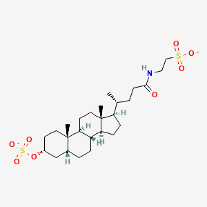 molecular formula C26H43NO8S2-2 B1264935 Taurolithocholic acid sulfate(2-) 