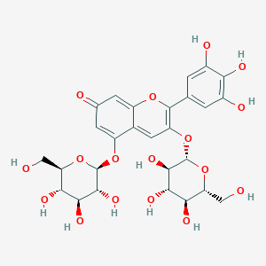 molecular formula C27H30O17 B1264941 delphinidin 3-O-beta-D-glucoside-5-O-beta-D-glucoside betaine 