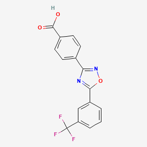 molecular formula C16H9F3N2O3 B1264951 4-[5-[3-(Trifluoromethyl)phenyl]-1,2,4-oxadiazol-3-yl]benzoic acid 