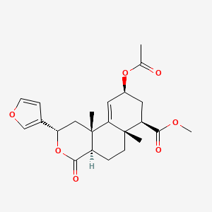 molecular formula C23H28O7 B1264961 1-deoxo-1,10-dehydrosalvinorin A 